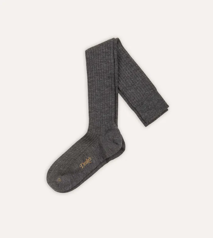 Drake039s Grey Wool OverTheCalf Socks Men Boxer Shorts and Socks