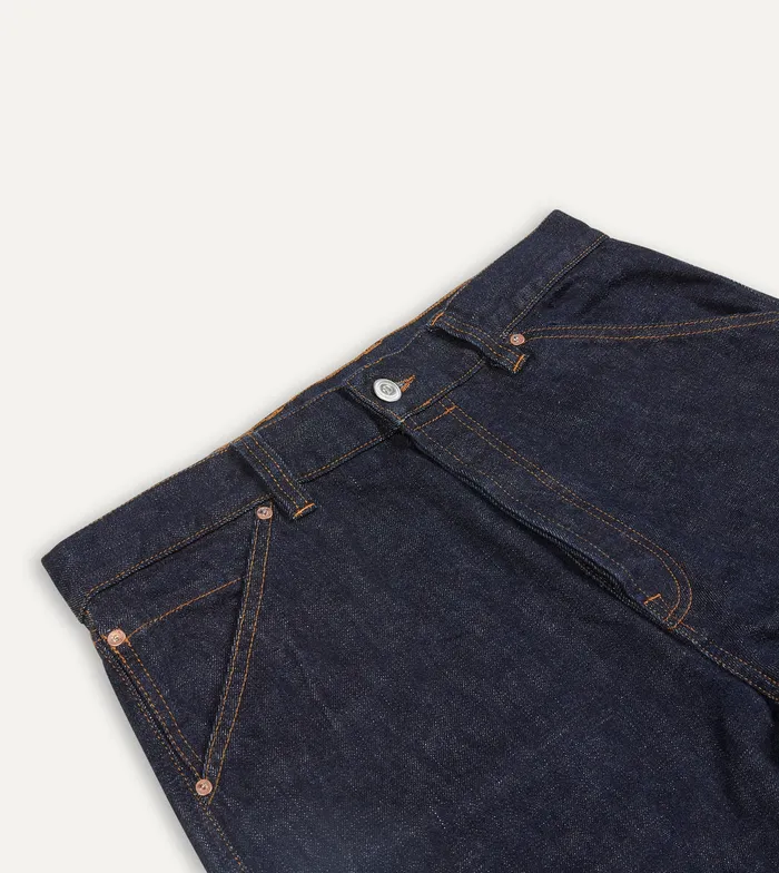 Drake039s Indigo Rinse 142oz Japanese Selvedge Denim FivePocket Jeans Men Trousers