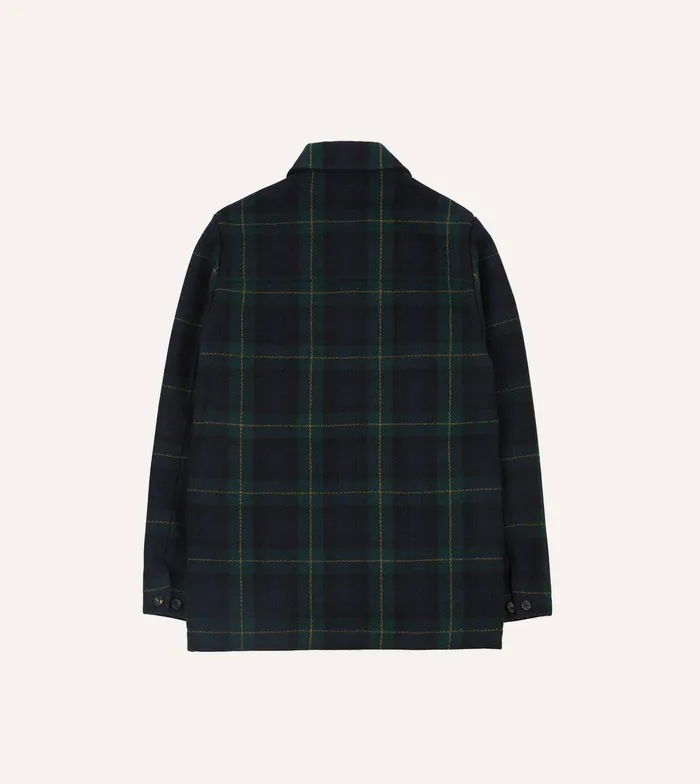 Drake039s Johnston Check Melton Wool Donkey Chore Jacket Men Chore Jackets