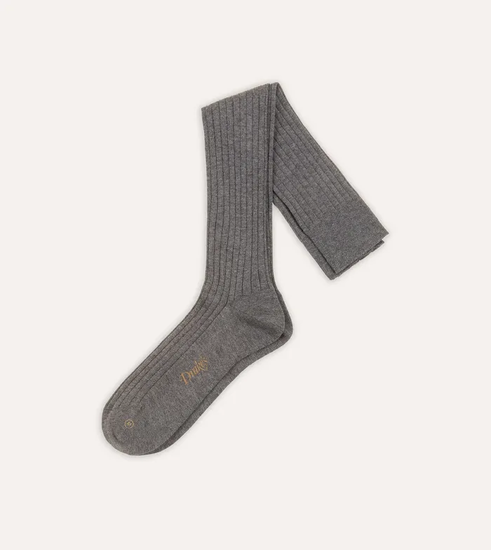 Drake039s MidGrey Cotton OverTheCalf Socks Men Boxer Shorts and Socks