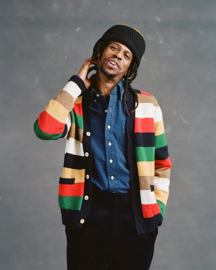 Drake039s Multi Stripe Lambswool 6 Button Cardigan Men Knitwear