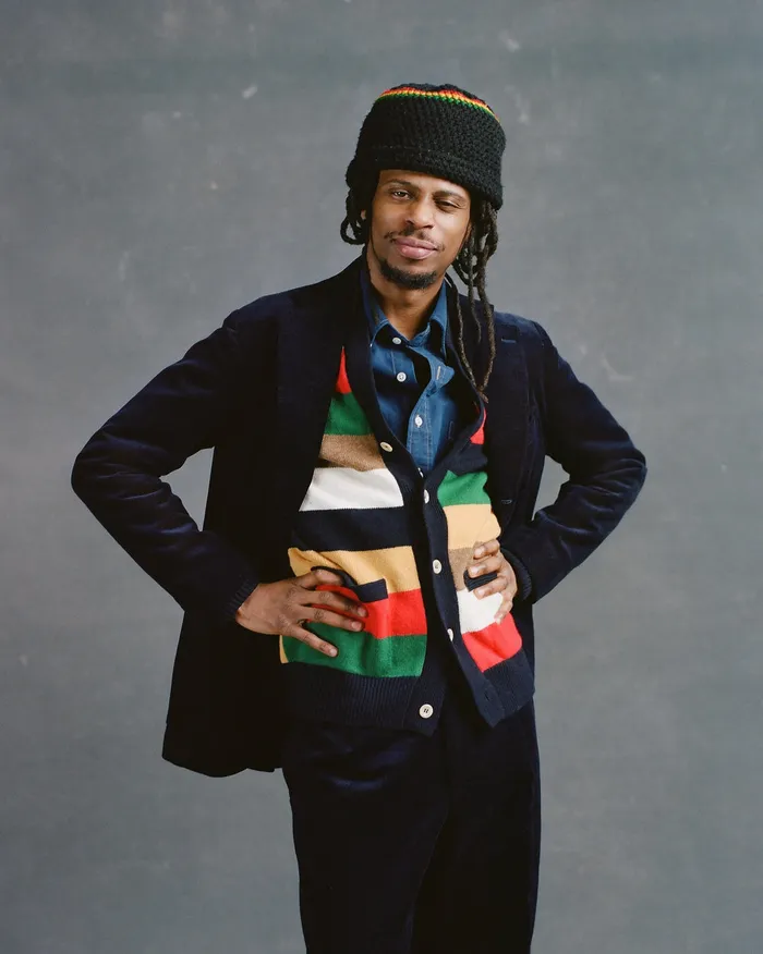 Drake039s Multi Stripe Lambswool 6 Button Cardigan Men Knitwear