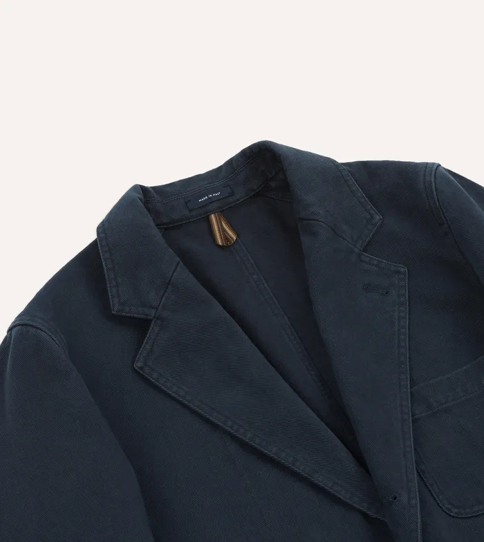 Drake039s Navy Heavy Cotton Twill Games Blazer Mk I Men Blazers