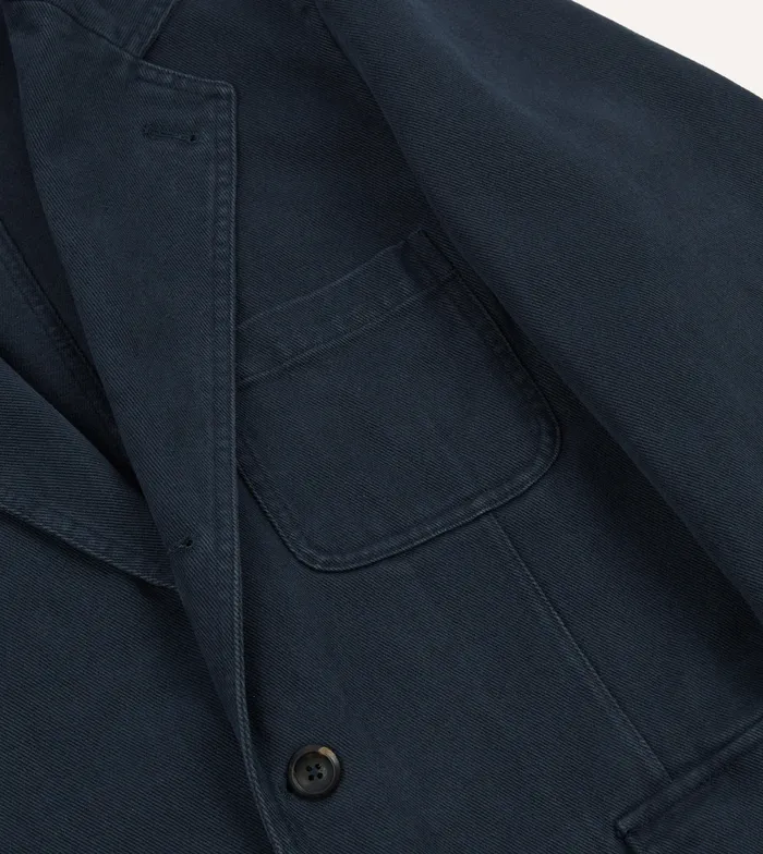 Drake039s Navy Heavy Cotton Twill Games Blazer Mk I Men Blazers