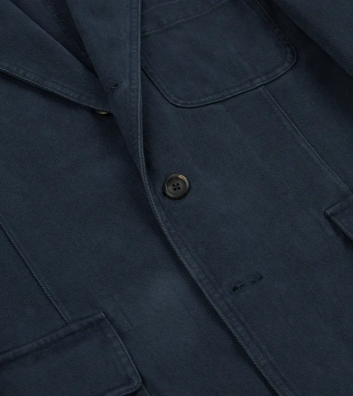 Drake039s Navy Heavy Cotton Twill Games Blazer Mk I Men Blazers
