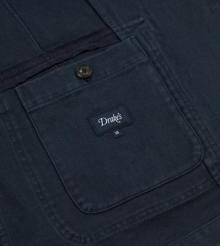 Drake039s Navy Heavy Cotton Twill Games Blazer Mk I Men Blazers