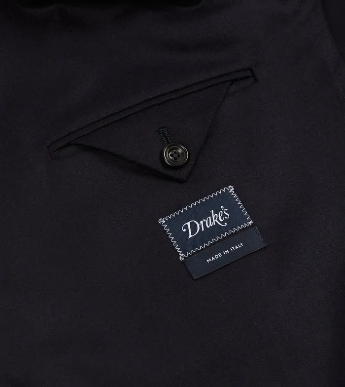 Drake039s Navy Wool Flannel Tailored Jacket Men Suits