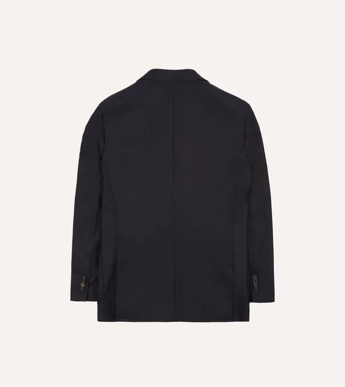 Drake039s Navy Wool Flannel Tailored Jacket Men Suits