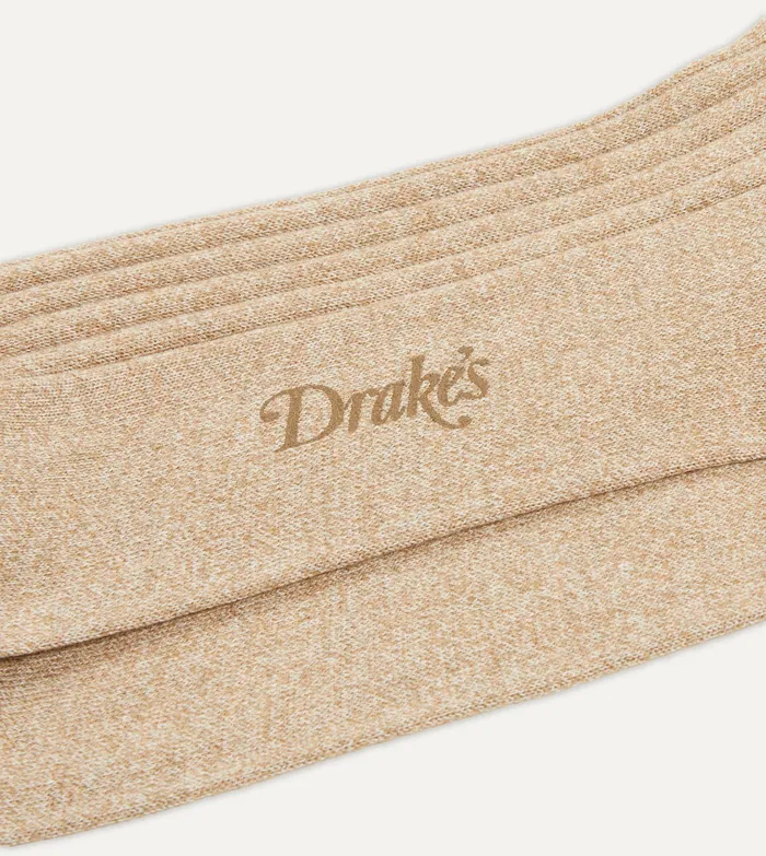 Drake039s Oatmeal Cotton OverTheCalf Socks Men Boxer Shorts and Socks