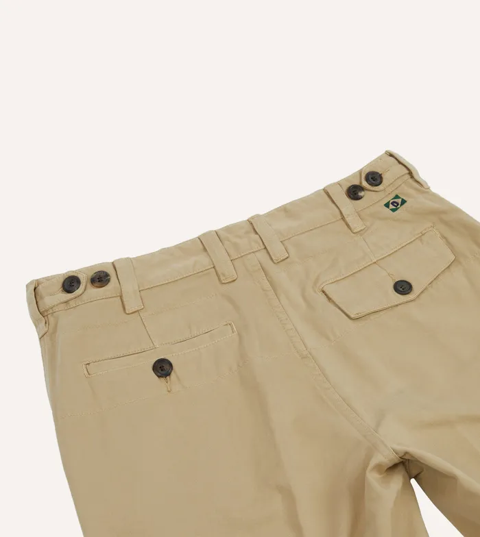 Drake039s Sand Textured Cotton Flat Front Chino Men Trousers