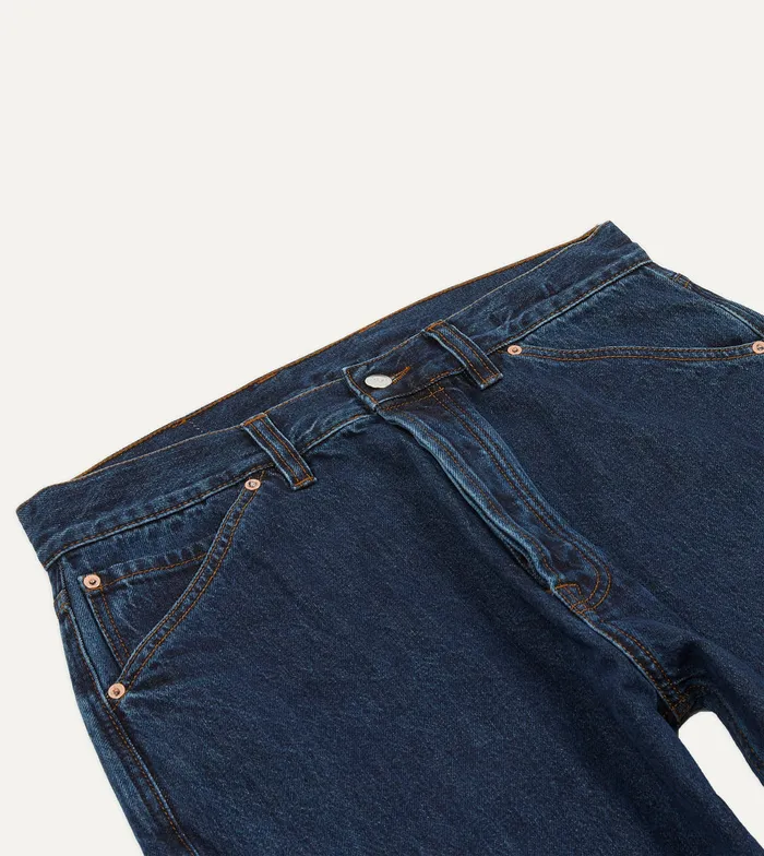Drake039s Stone Wash 13oz Denim FivePocket Jeans Men Trousers