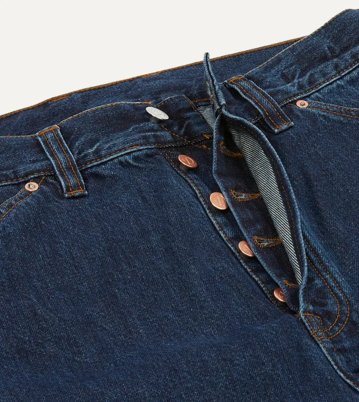 Drake039s Stone Wash 13oz Denim FivePocket Jeans Men Trousers