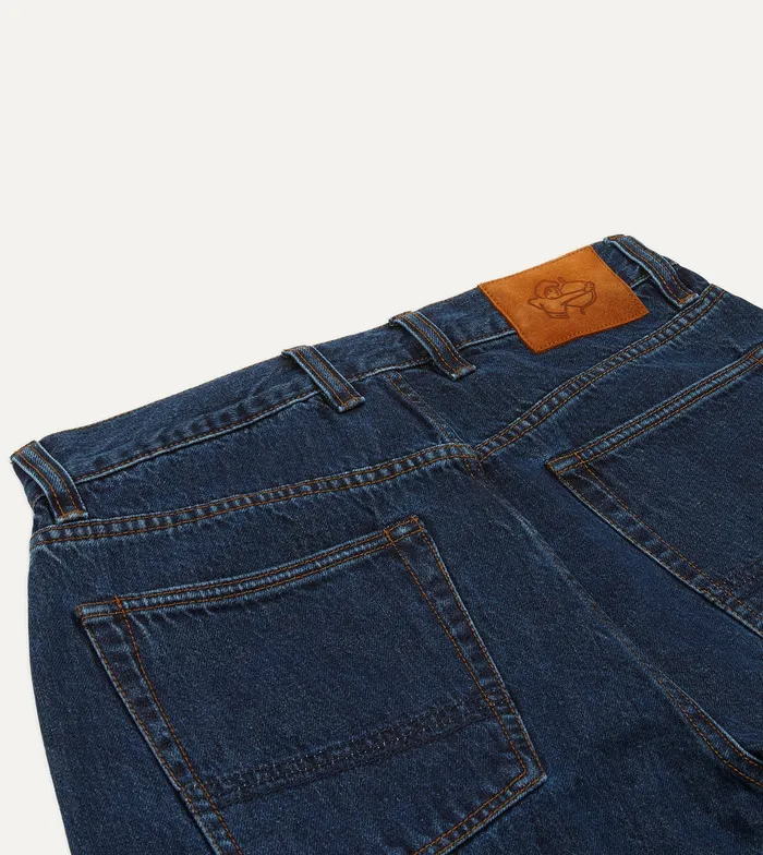 Drake039s Stone Wash 13oz Denim FivePocket Jeans Men Trousers