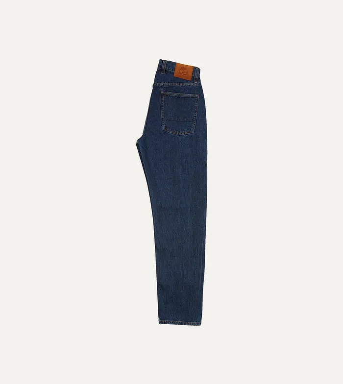 Drake039s Stone Wash 13oz Denim FivePocket Jeans Men Trousers