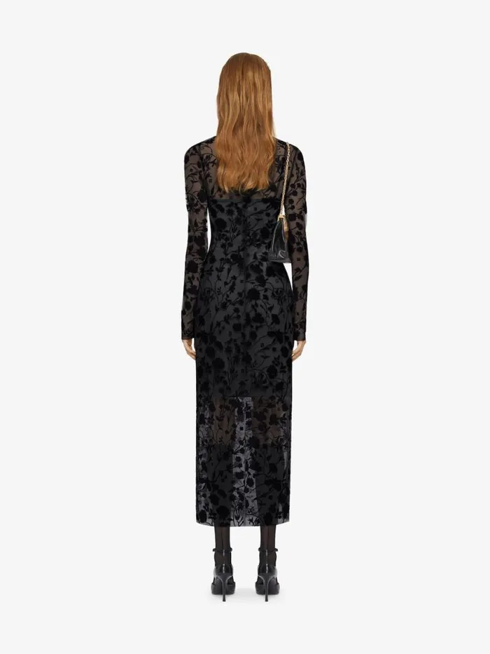 Dress In 4g Flowers Tulle Black Women Givenchy Dresses