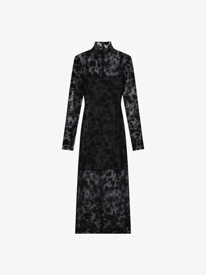 Dress In 4g Flowers Tulle Black Women Givenchy Dresses
