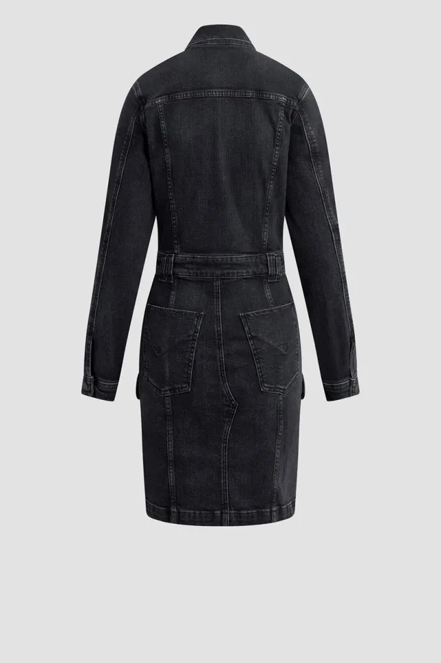 Dresses and Jumpsuits Women Hudson Jeans Long Sleeve Reconstructed Dress Black Ink Dresses and Jumpsuits Women Hudson Jeans Long Sleeve Reconstructed Dress Black Ink