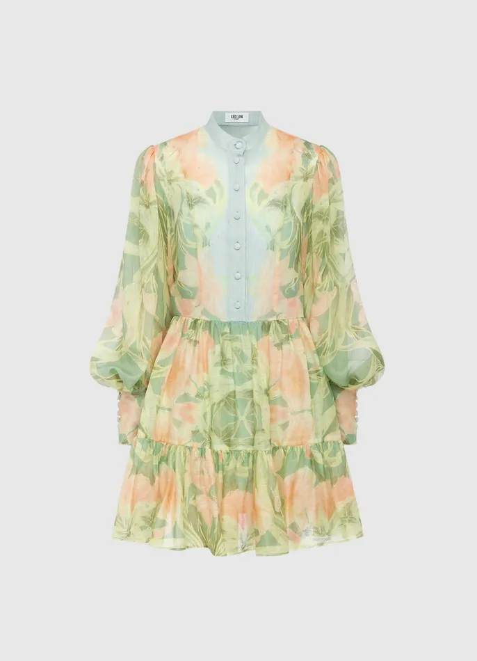 Dresses and Jumpsuits Women LEO LIN Alexandra Mini Dress 8211 Orient Print In Evergreen Dresses and Jumpsuits Women LEO LIN Alexandra Mini Dress 8211 Orient Print In Evergreen