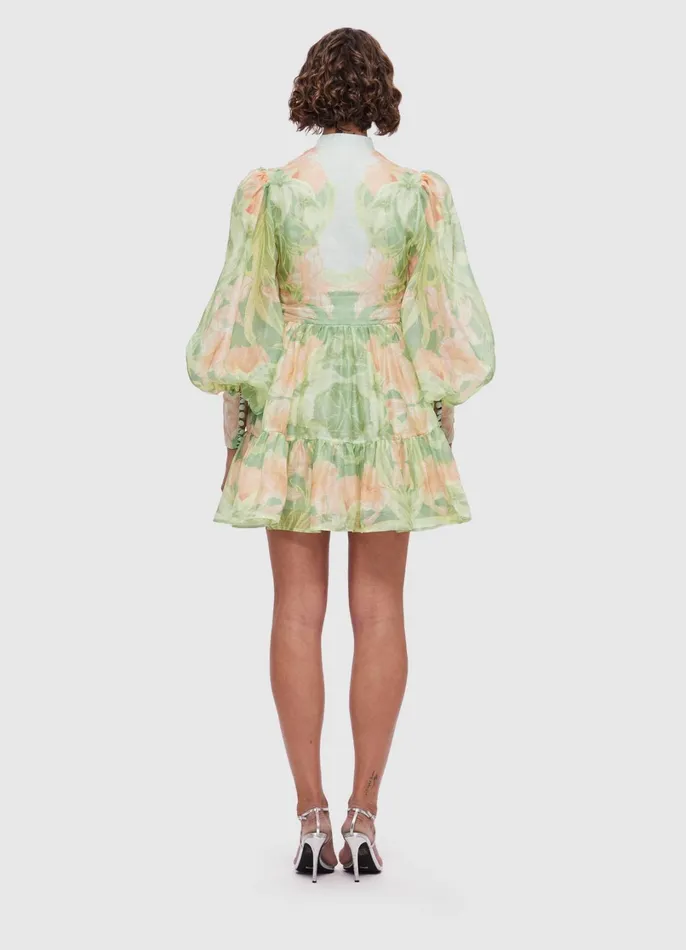 Dresses and Jumpsuits Women LEO LIN Alexandra Mini Dress 8211 Orient Print In Evergreen