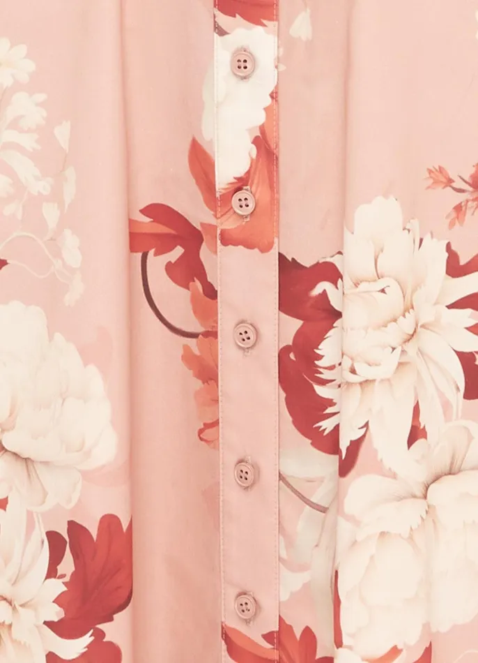 Dresses and Jumpsuits Women LEO LIN Bianca Short Sleeve Midi Dress 8211 Peony Print