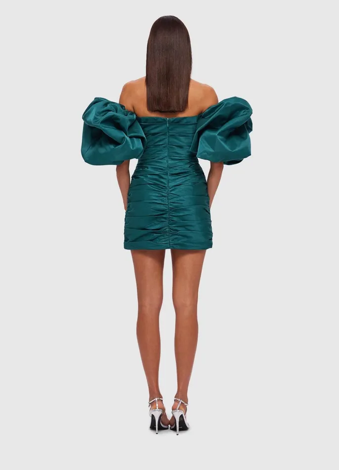 Dresses and Jumpsuits Women LEO LIN Brenda Puffy Sleeve Mini Dress 8211 Teal
