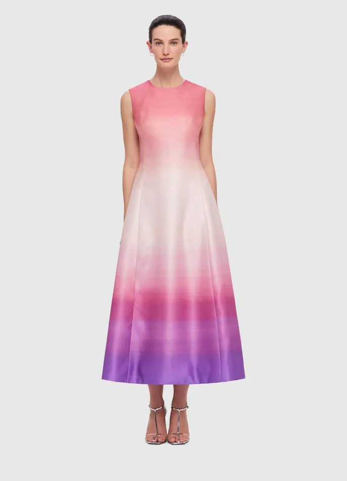 Dresses and Jumpsuits Women LEO LIN Cleo Sleeveless Midi Dress 8211 Ombre Coral