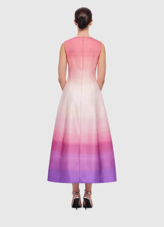 Dresses and Jumpsuits Women LEO LIN Cleo Sleeveless Midi Dress 8211 Ombre Coral