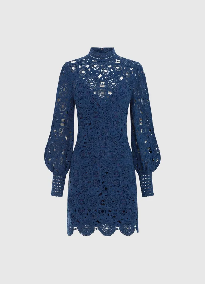 Dresses and Jumpsuits Women LEO LIN Daisy Crochet Long Sleeve Mini Dress 8211 Navy Dresses and Jumpsuits Women LEO LIN Daisy Crochet Long Sleeve Mini Dress 8211 Navy