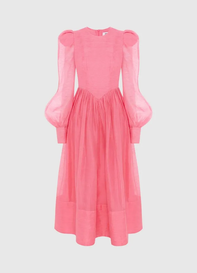 Dresses and Jumpsuits Women LEO LIN Jordana Structured Shoulder Midi Dress 8211 Watermelon Dresses and Jumpsuits Women LEO LIN Jordana Structured Shoulder Midi Dress 8211 Watermelon