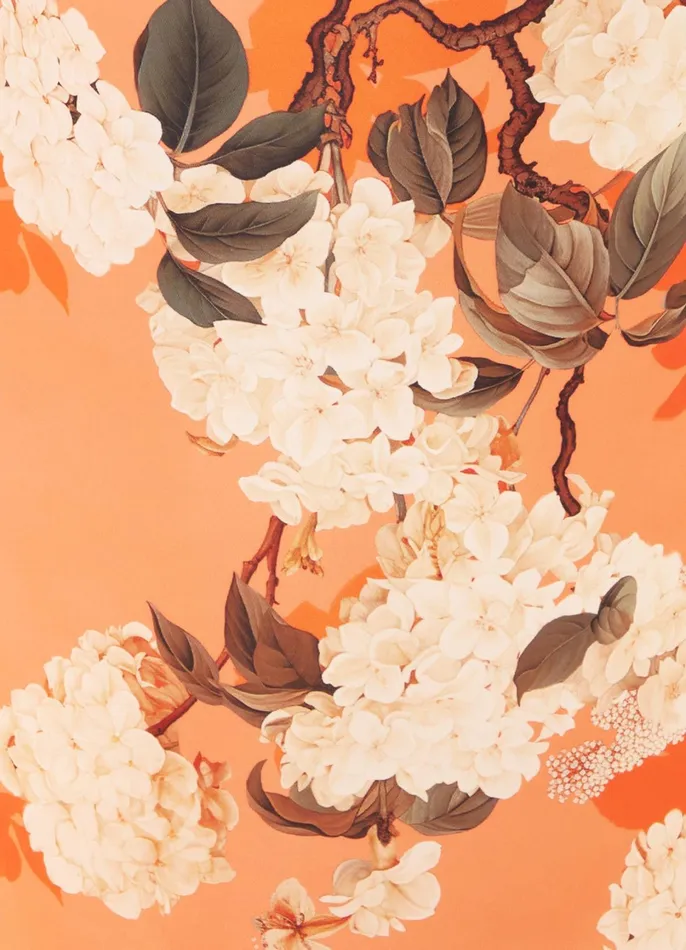 Dresses and Jumpsuits Women LEO LIN Rayna Bustier Maxi Dress 8211 Hydrangea Print In Tangerine