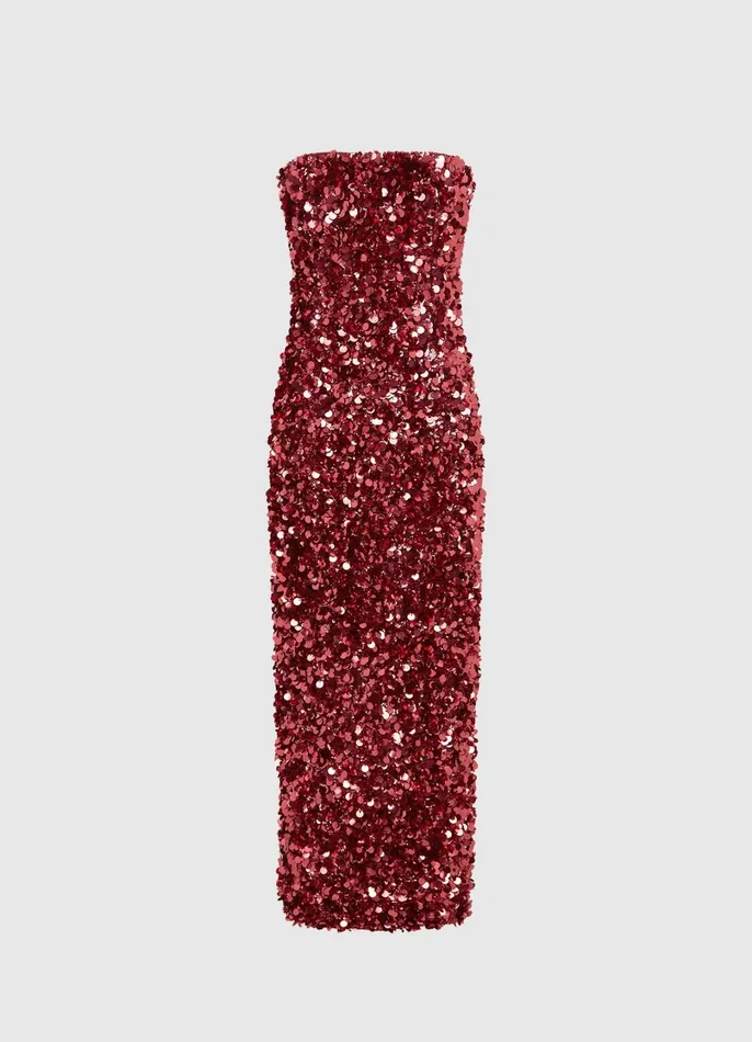 Dresses and Jumpsuits Women LEO LIN Rayna Sequin Bustier Maxi Dress 8211 Mulberry Dresses and Jumpsuits Women LEO LIN Rayna Sequin Bustier Maxi Dress 8211 Mulberry