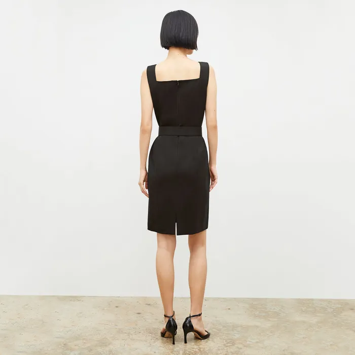 Dresses M M LaFleur Women The Cynthia Dress 8211 Washable Wool Twill Black