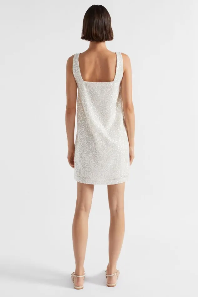 Dresses Woman Seed Heritage Mini Sequin Dress Pearl