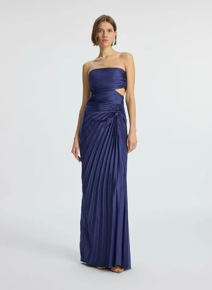 Dresses Women ALC Emerson Satin Pleated Dress Riviera