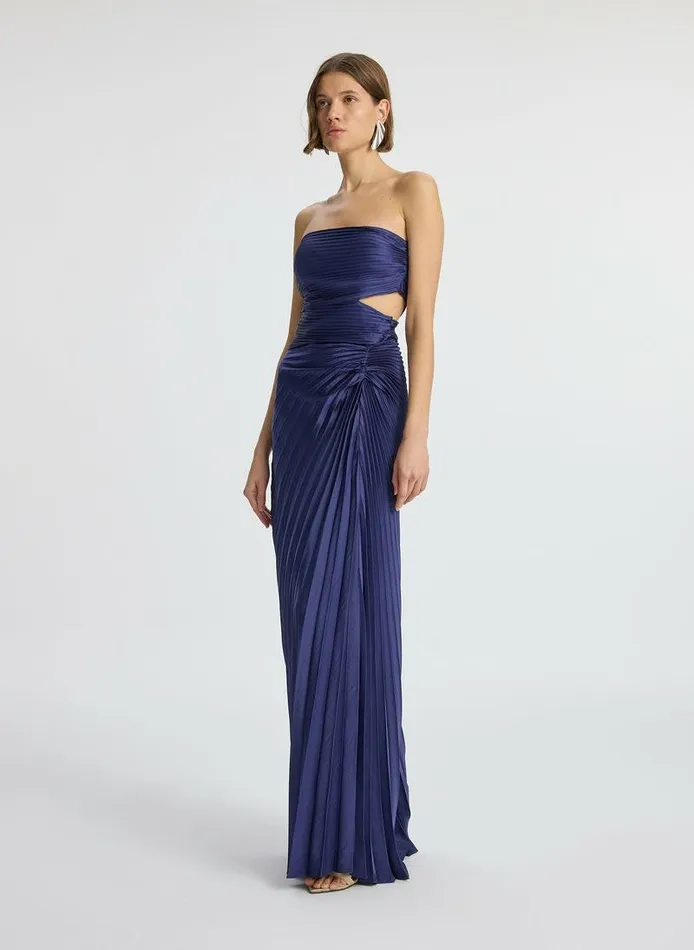 Dresses Women ALC Emerson Satin Pleated Dress Riviera Dresses Women ALC Emerson Satin Pleated Dress Riviera