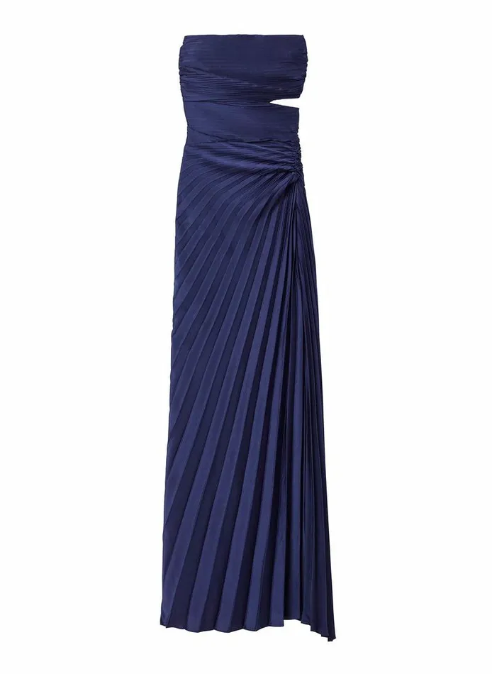 Dresses Women ALC Emerson Satin Pleated Dress Riviera Dresses Women ALC Emerson Satin Pleated Dress Riviera