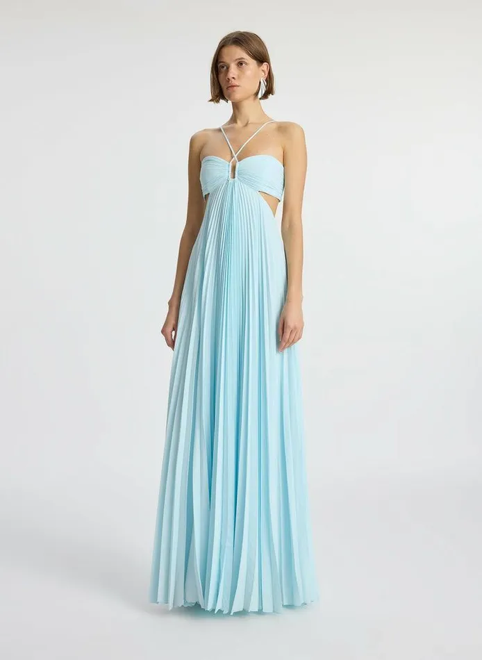 Dresses Women ALC Moira Matte Pleated Dress Aqua Dresses Women ALC Moira Matte Pleated Dress Aqua