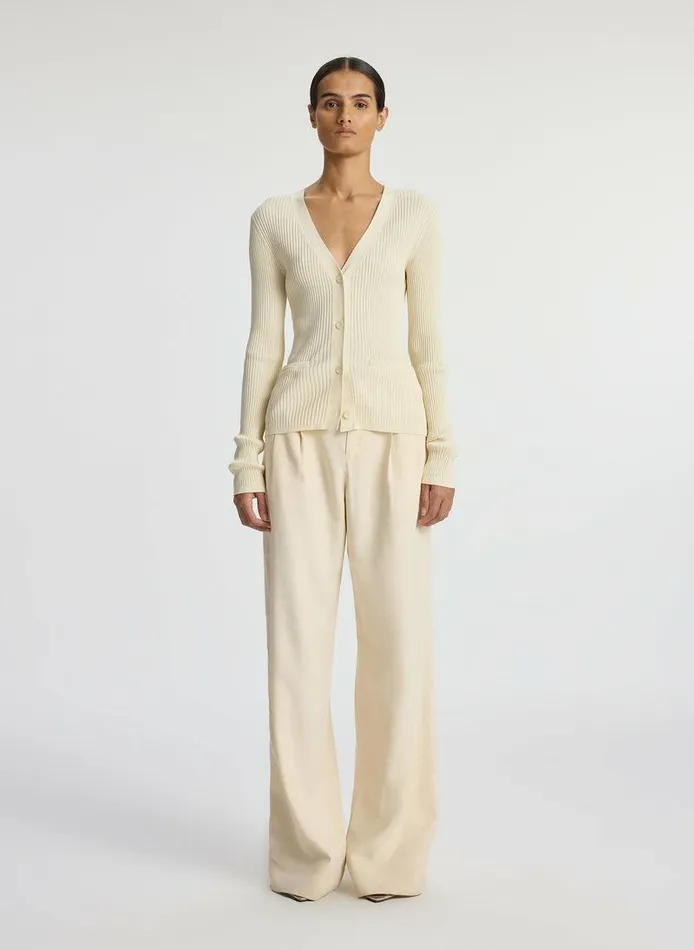 Dresses Women ALC Ren Ribbed Cardigan Buttercream Dresses Women ALC Ren Ribbed Cardigan Buttercream