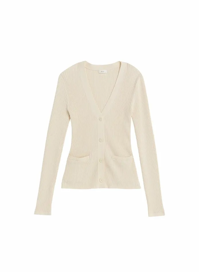 Dresses Women ALC Ren Ribbed Cardigan Buttercream Dresses Women ALC Ren Ribbed Cardigan Buttercream