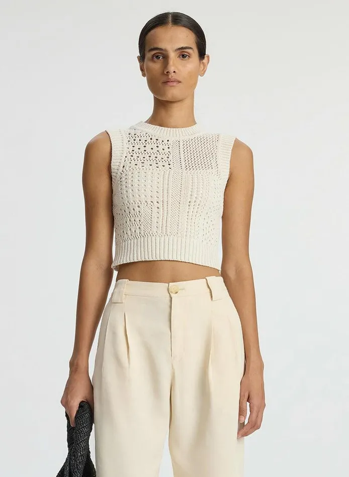 Dresses Women ALC Sawyer Crochet Top Bonecream
