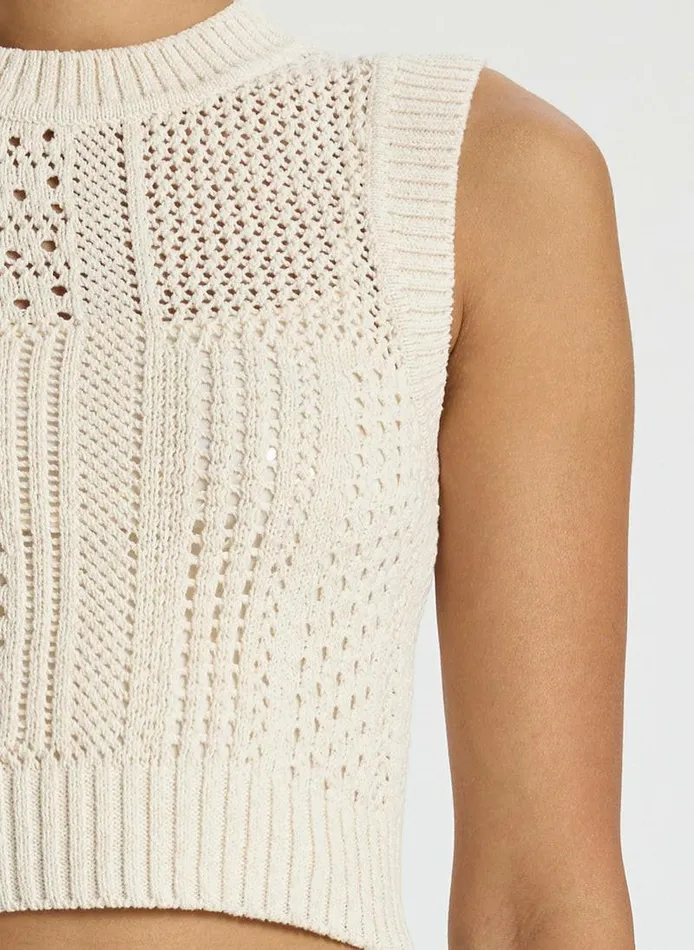 Dresses Women ALC Sawyer Crochet Top Bonecream