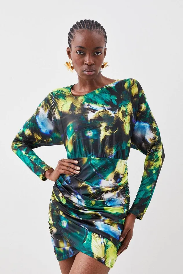 Dresses Women Karen Millen Jersey Abstract Floral Print Cut Out Mini Dress Multi Dresses Women Karen Millen Jersey Abstract Floral Print Cut Out Mini Dress Multi