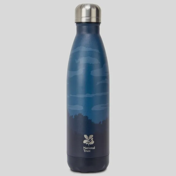 Equipment Camping Accessories Craghoppers National Trust Insulated Waterbottle Insulating Ml Blue Navy Print