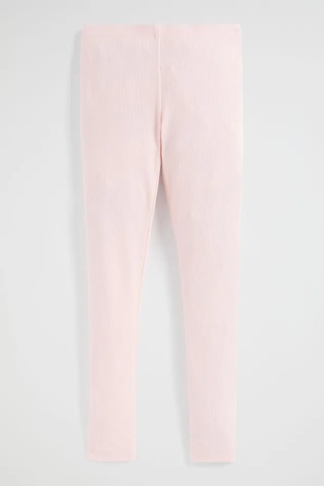 Essentials Girl Seed Heritage Core Rib Legging Dusty Rose