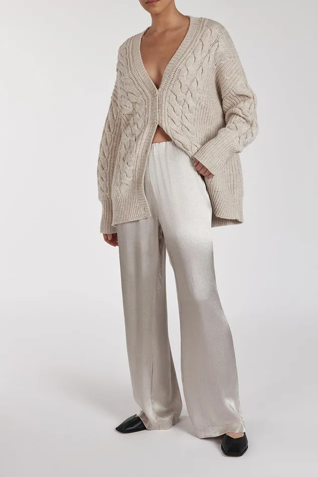 EVE CHALK SATIN PANT Women DISSH Pants
