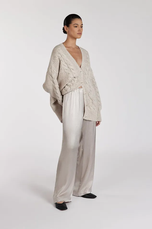 EVE CHALK SATIN PANT Women DISSH Pants