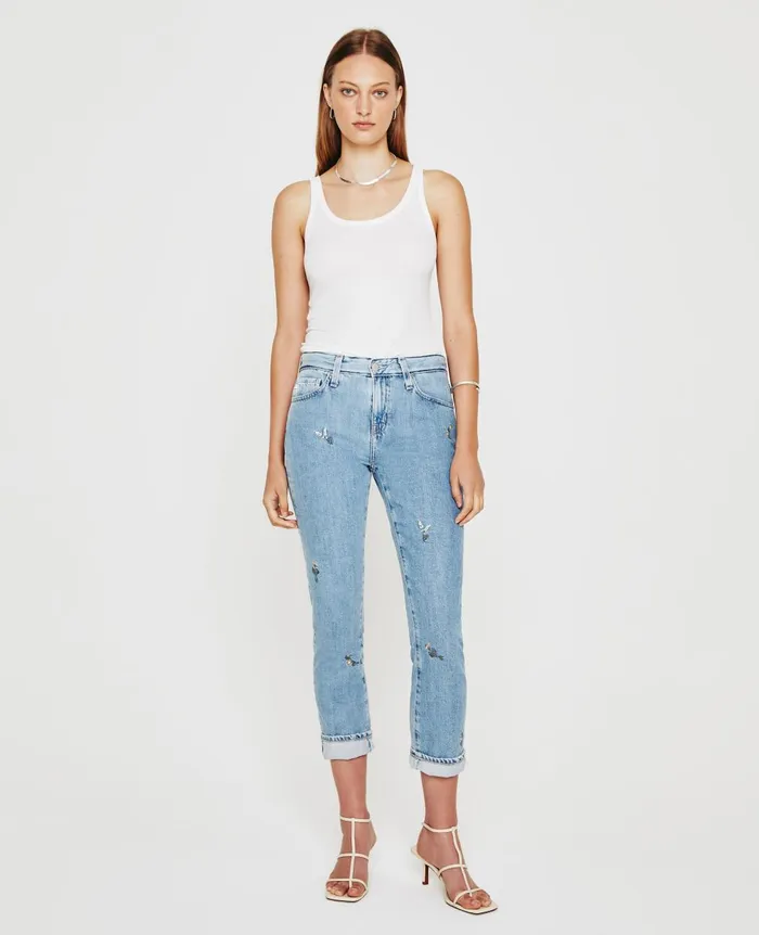 ExBoyfriend Slim Eb Super Bloom Flower Child Women AG Jeans Denim
