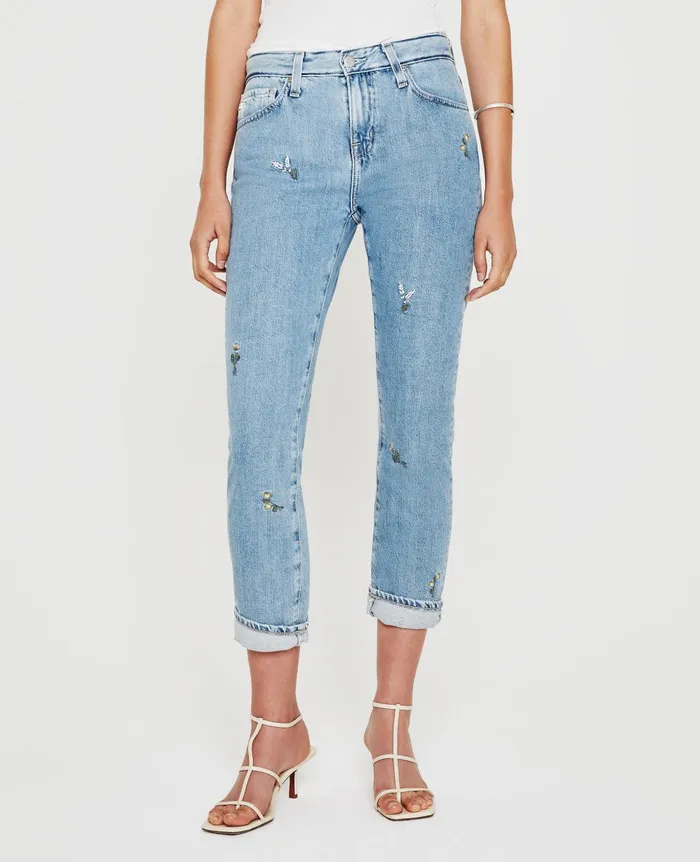ExBoyfriend Slim Eb Super Bloom Flower Child Women AG Jeans Denim