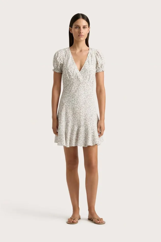 Faithfull The Brand Dresses Aurelia Mini Dress Calla Umber 8211 Women