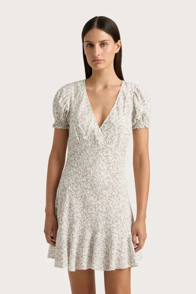 Faithfull The Brand Dresses Aurelia Mini Dress Calla Umber 8211 Women Faithfull The Brand Dresses Aurelia Mini Dress Calla Umber 8211 Women